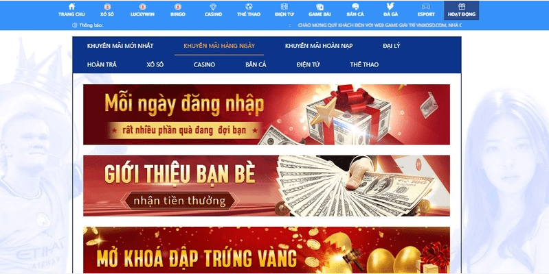 Khuyến mãi VNXOSO làm hài lòng cược thủ